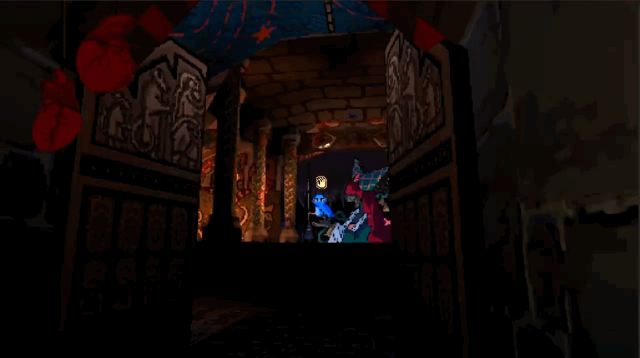 A clip of the game, featuring cute medieval rats in catacombs.